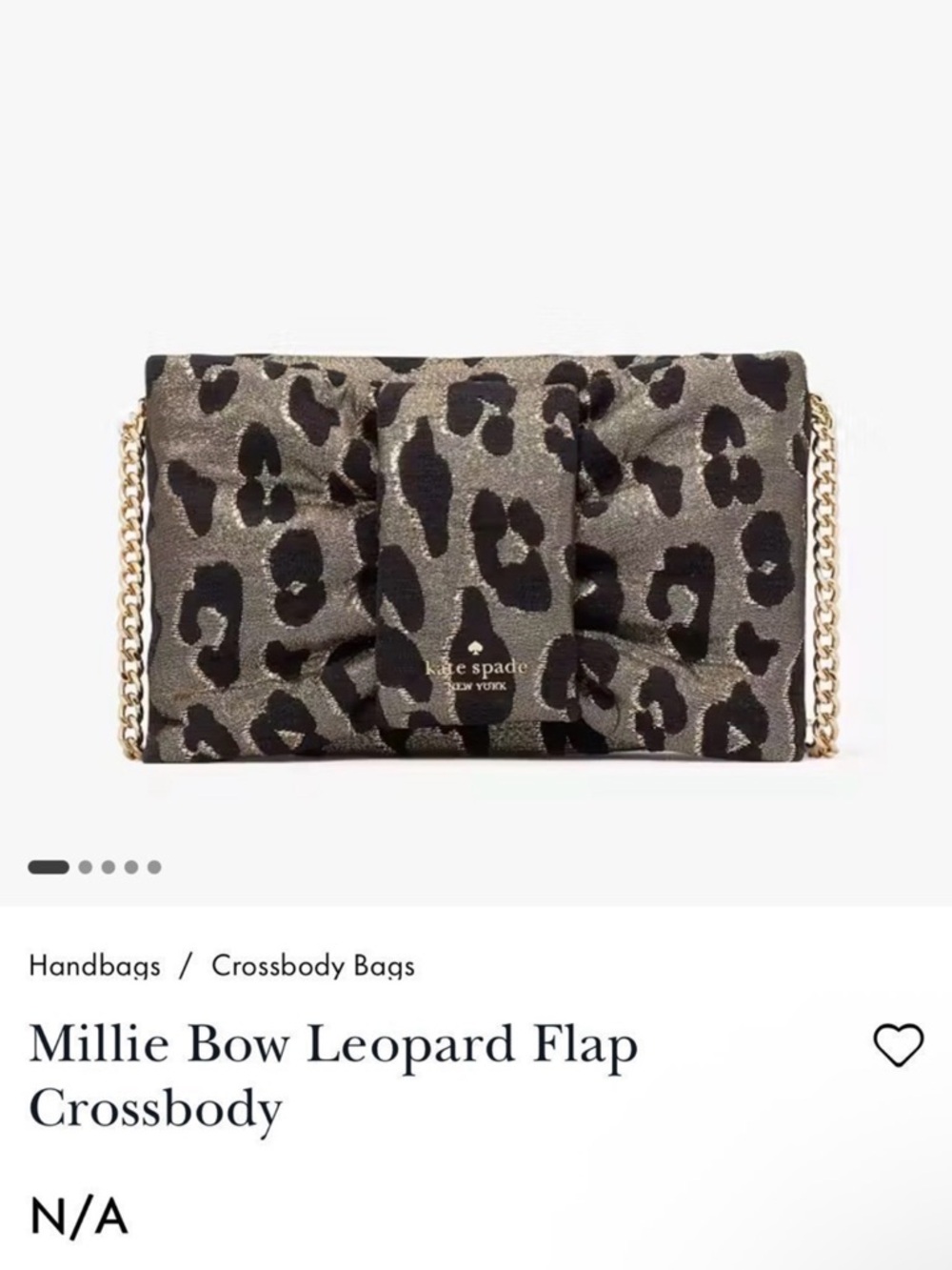 Kate Spade New York Millie Bow Leopard Flap Crossbody/Clutch